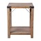 Merrick Lane Green River Modern Farmhouse Engineered Wood End Table and Powder Coated Steel Accents